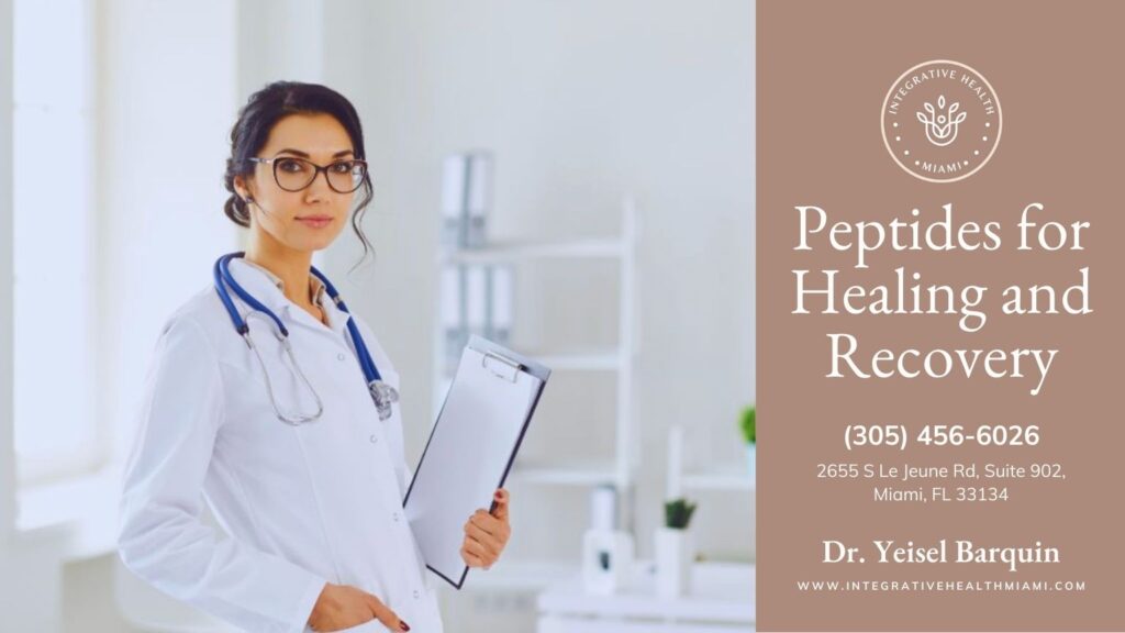 A female doctor in a white lab coat and stethoscope stands confidently in a bright medical office, holding a clipboard. She has dark hair, glasses, and a determined expression.