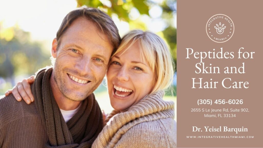 Happy couple outdoors, highlighting the rejuvenating effects of Peptides for Skin and Hair Care.
