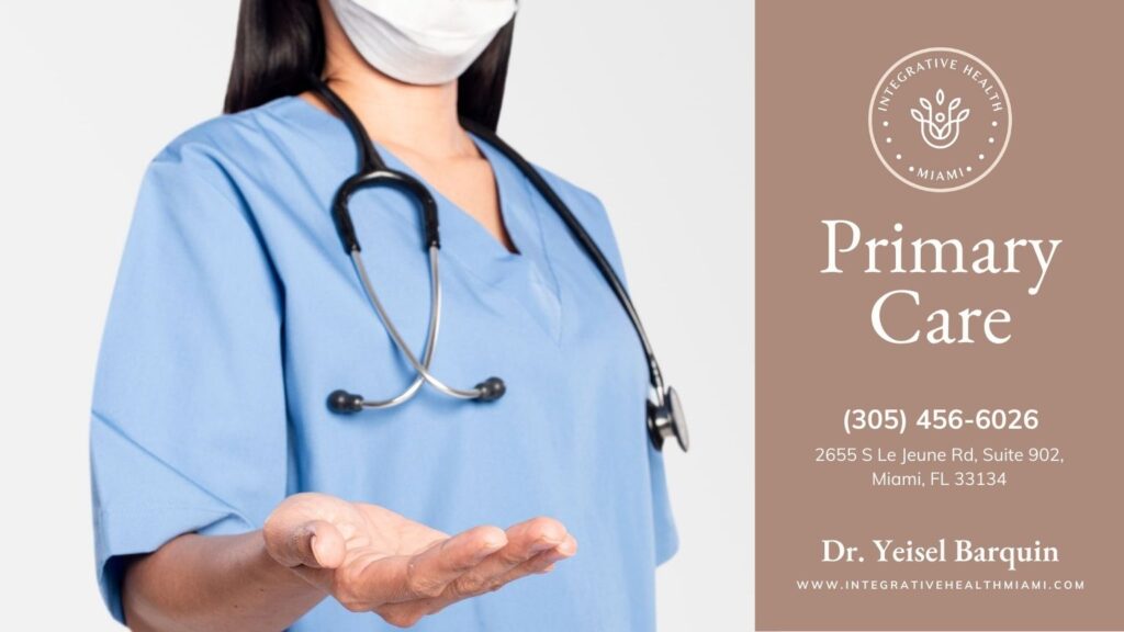 A compassionate doctor, specializing in primary care, extends a hand in a gesture of welcome and trust.